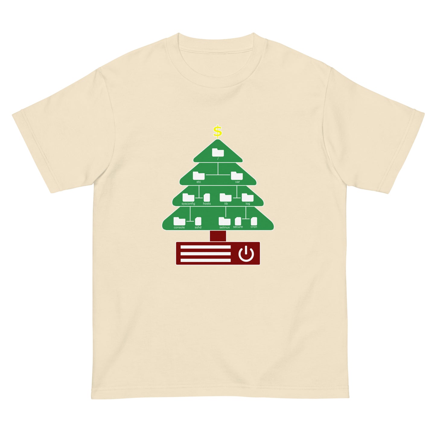 ディレクトリクリスマスツリー(仕様:カラフル) エンジニアTシャツ