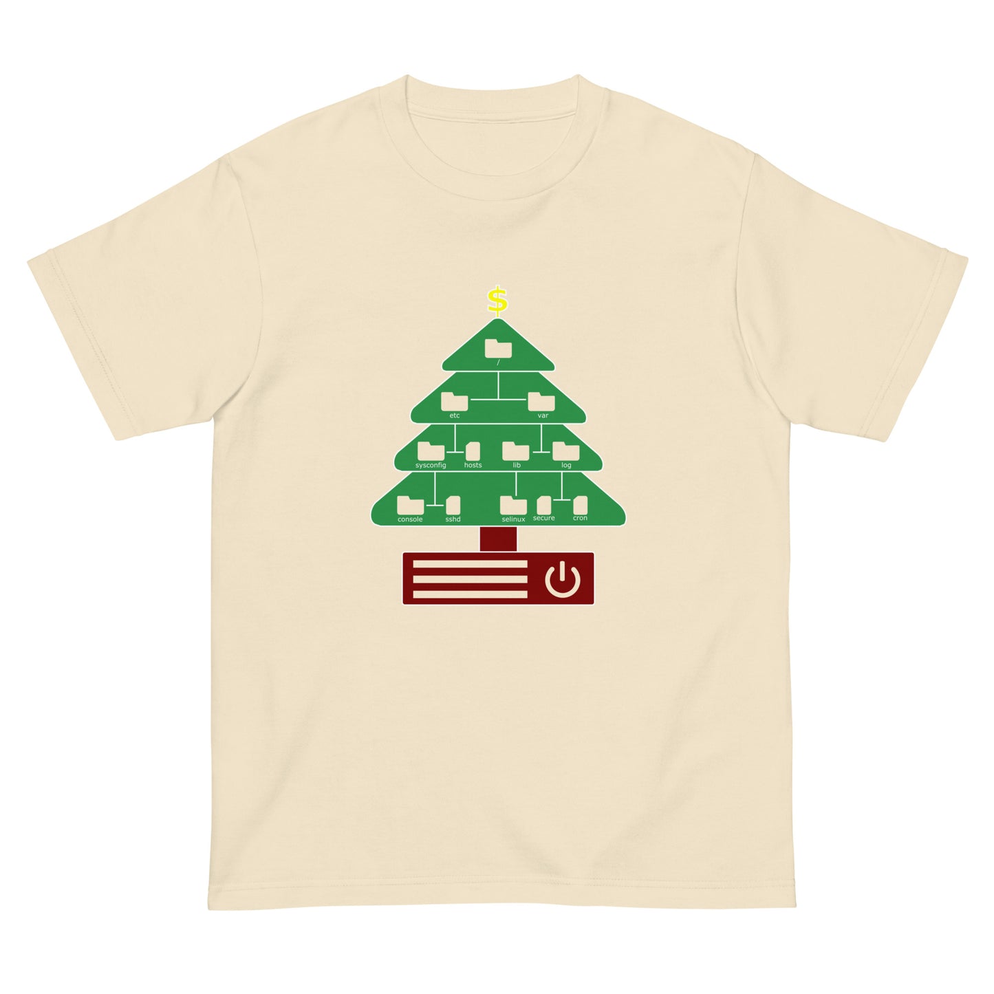 ディレクトリクリスマスツリー(仕様:カラフル、図形透過) エンジニアTシャツ