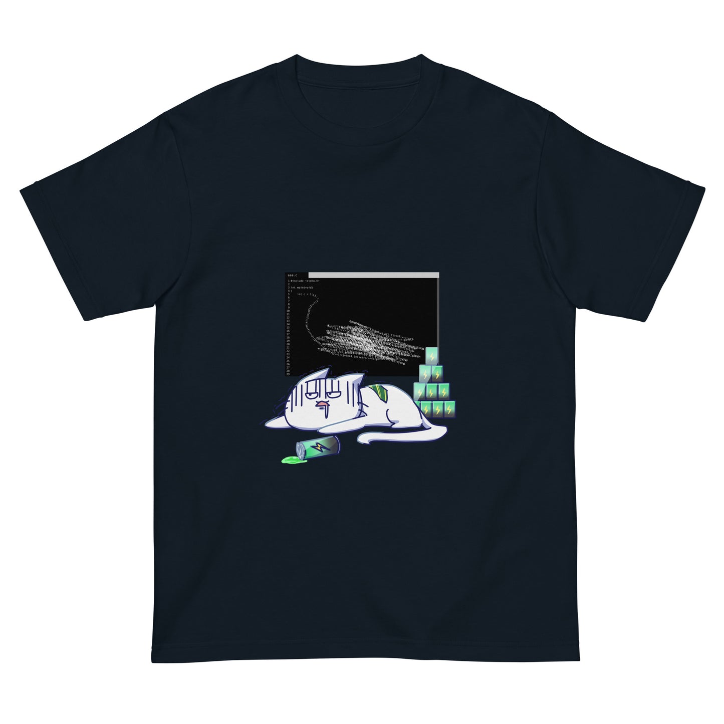 激務猫は限界。 エンジニアTシャツ