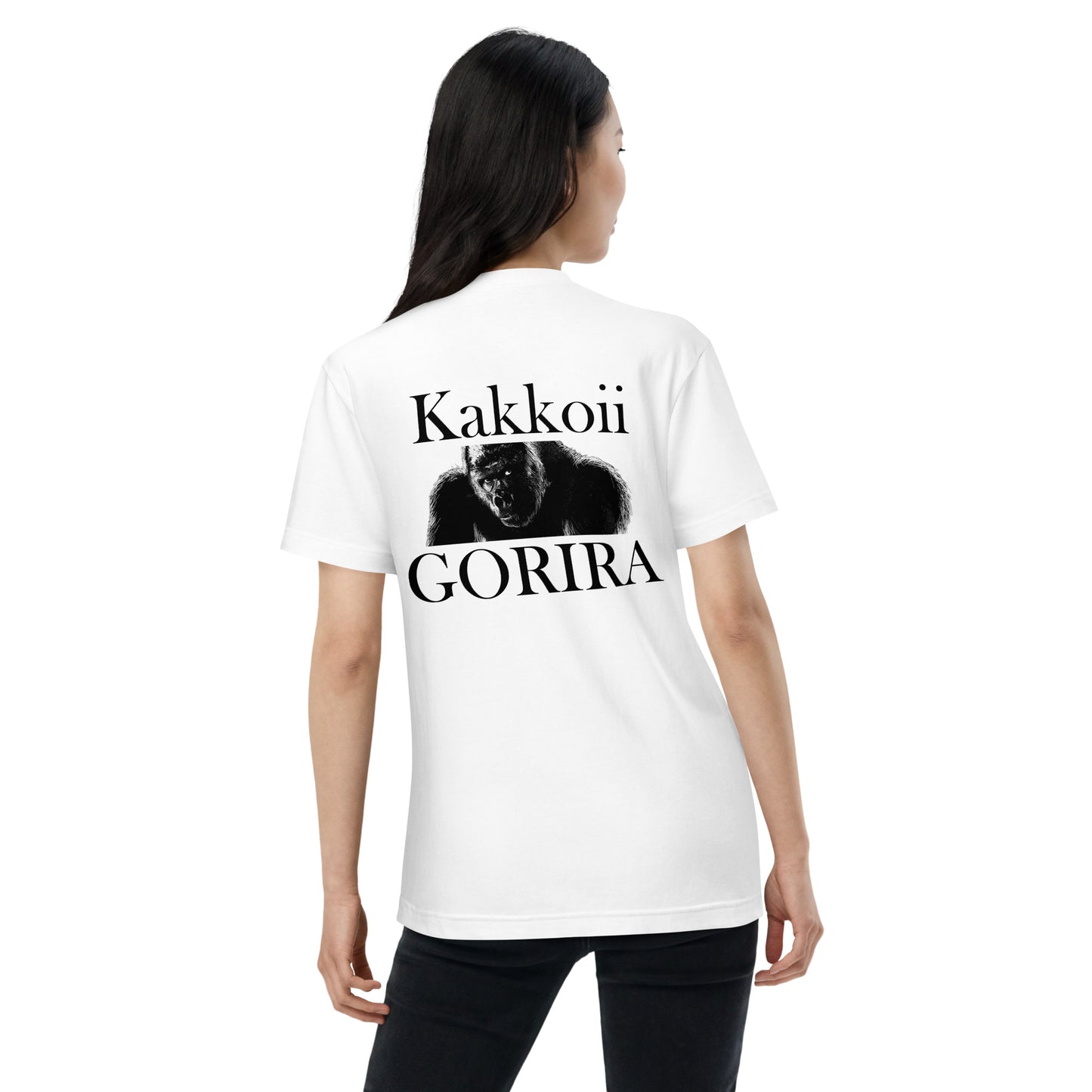 カッコイイゴリラ バックプリントTシャツ
