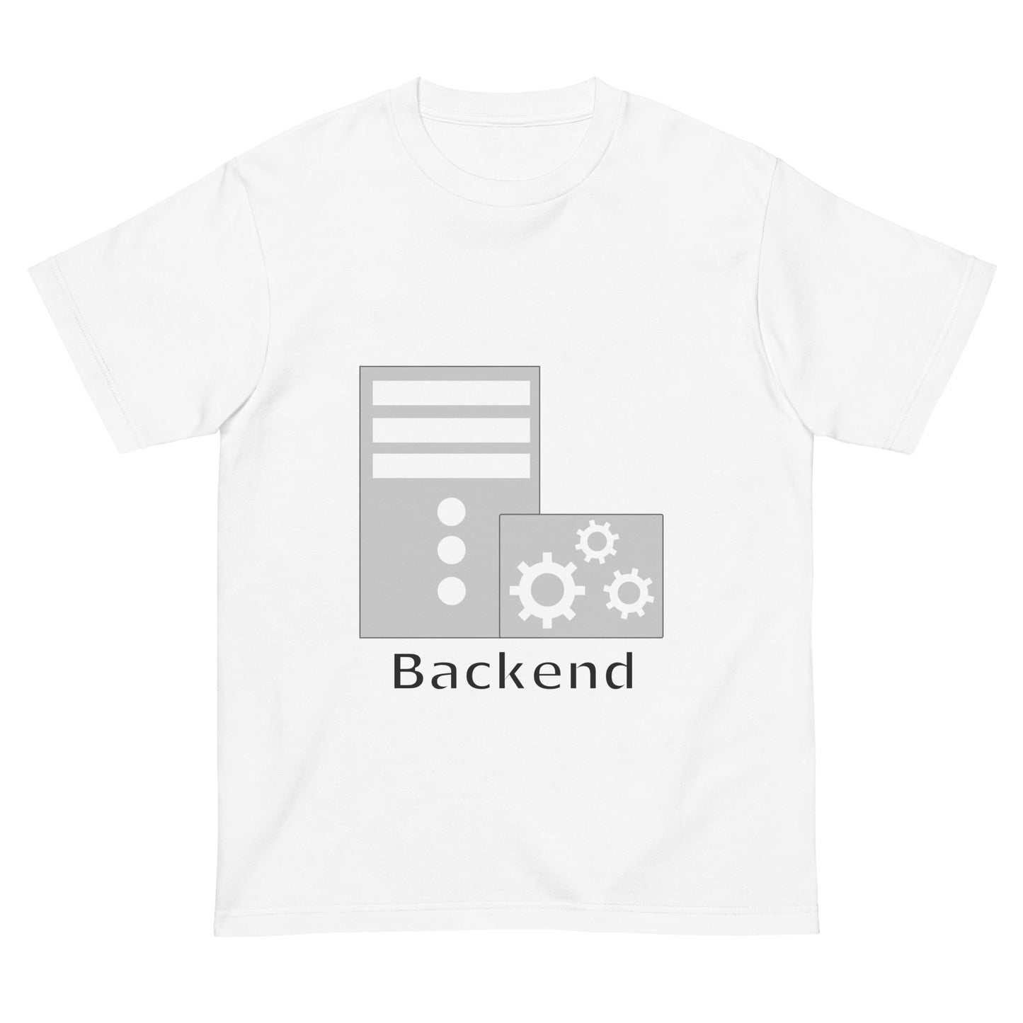 バックエンドサーバアイコン全面 エンジニアTシャツ