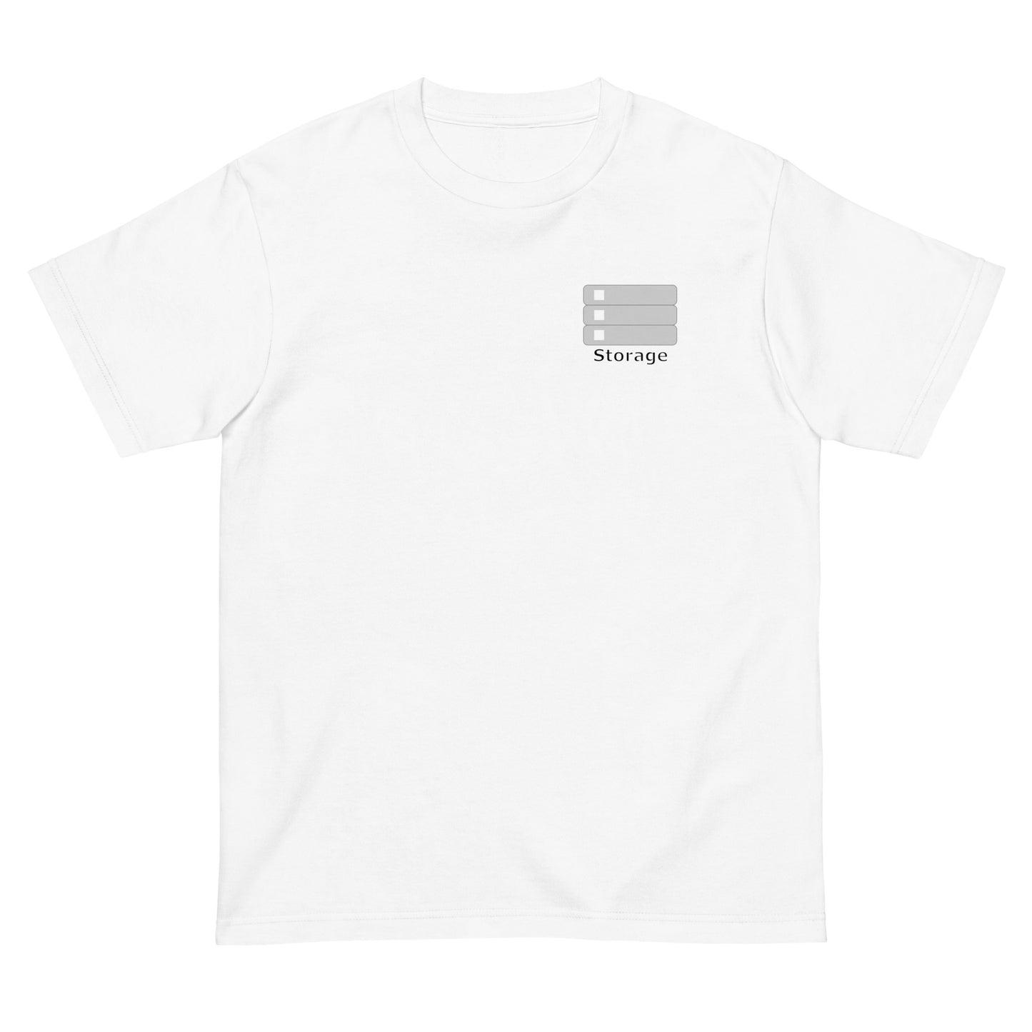 ストレージサーバアイコンワンポイント エンジニアTシャツ