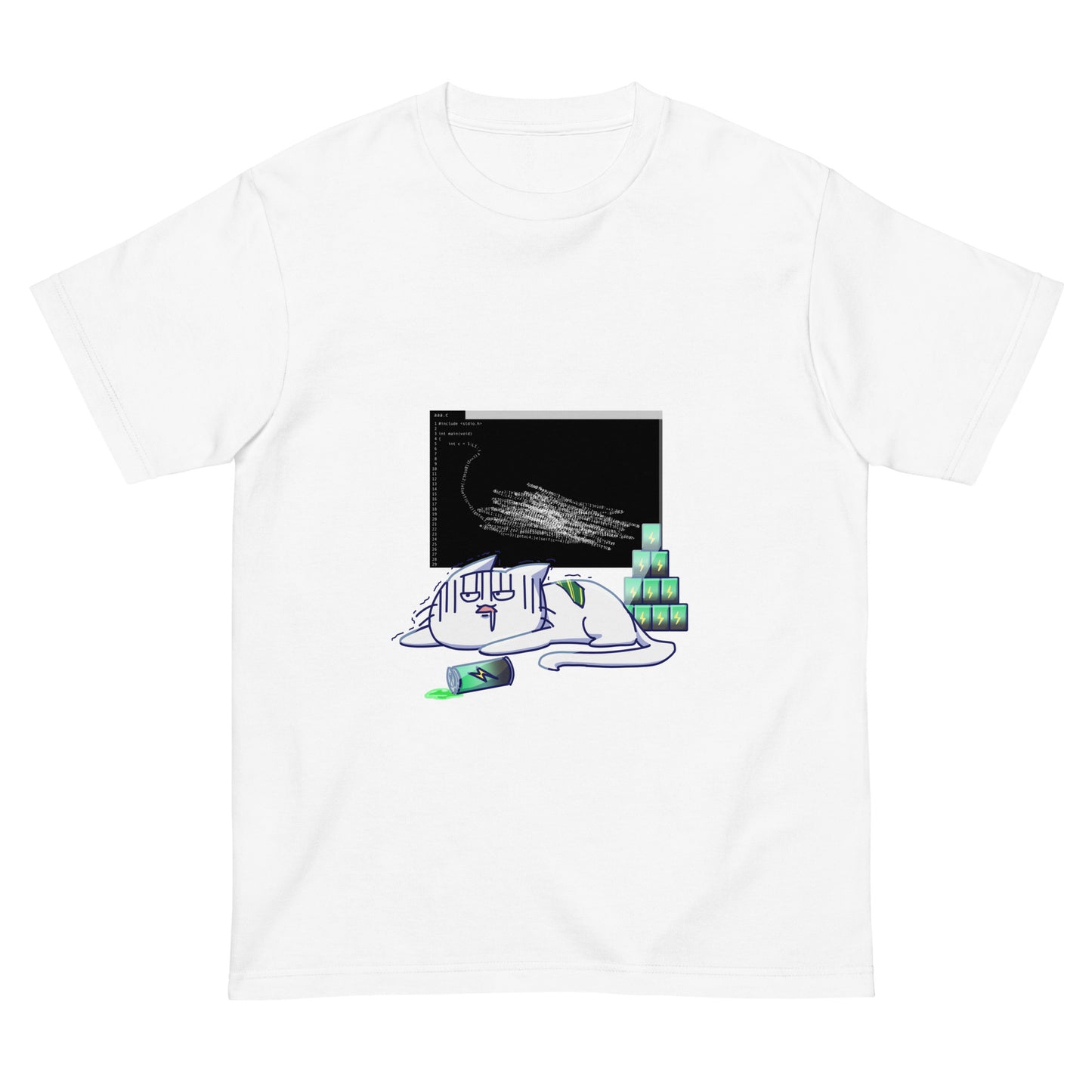 激務猫は限界。 エンジニアTシャツ