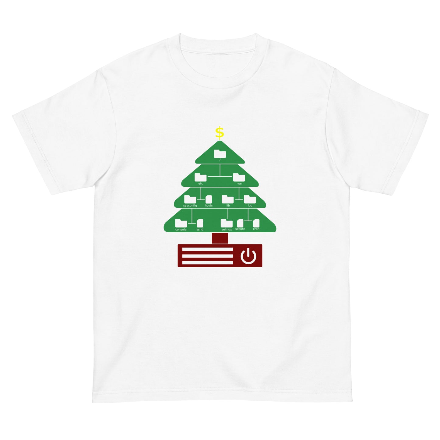 ディレクトリクリスマスツリー(仕様:カラフル) エンジニアTシャツ