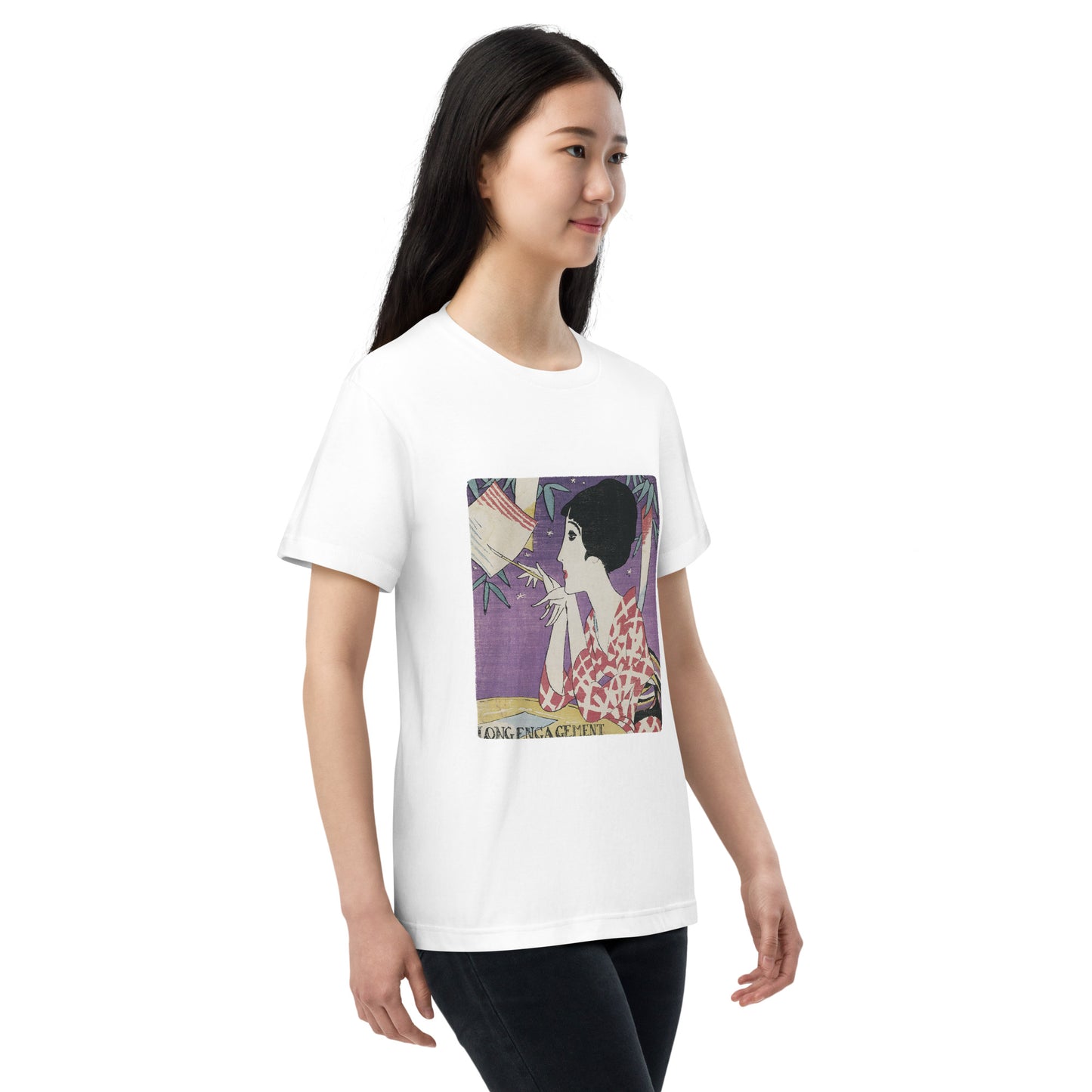 大正レトロ 竹久夢二柄 Tシャツ(たなばた)