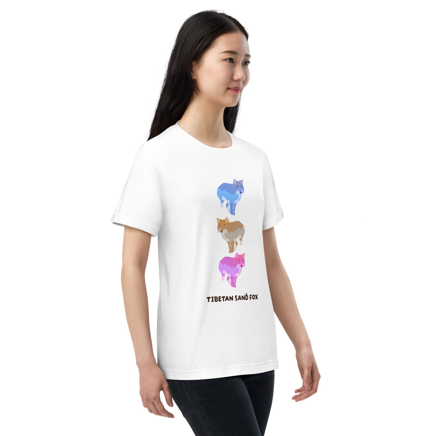 3匹のチベットスナギツネ全身 Tシャツ