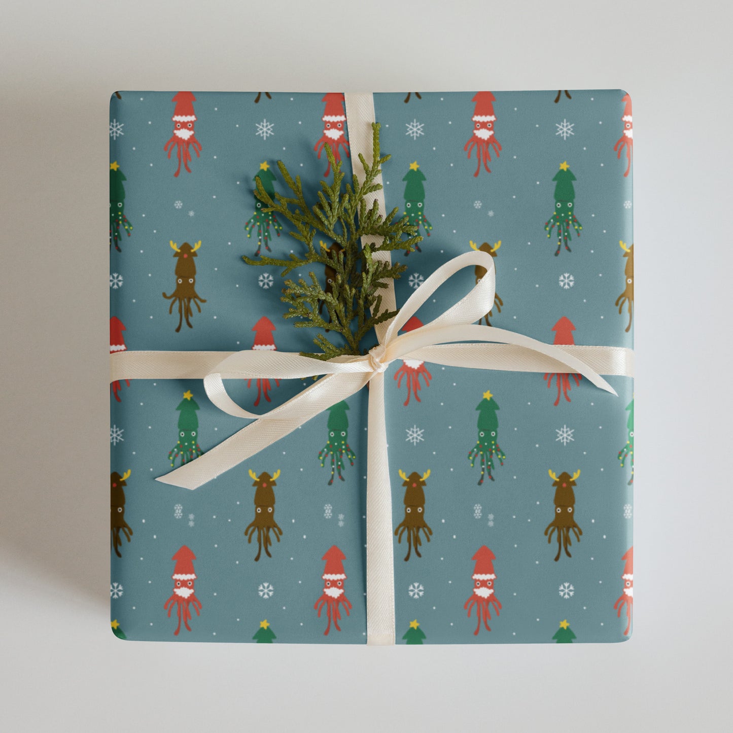 ダイオウイカクリスマスラッピングペーパー