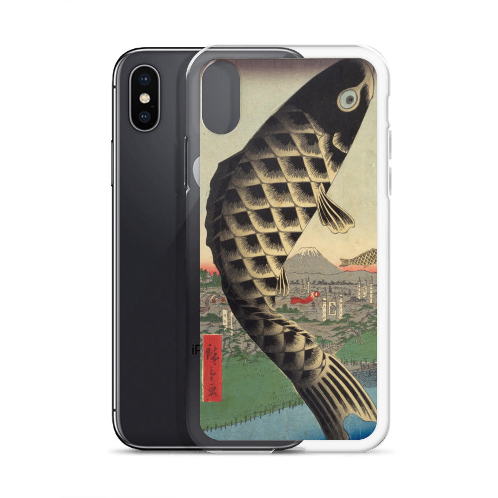 大正レトロ 鯉のぼり iPhoneケース
