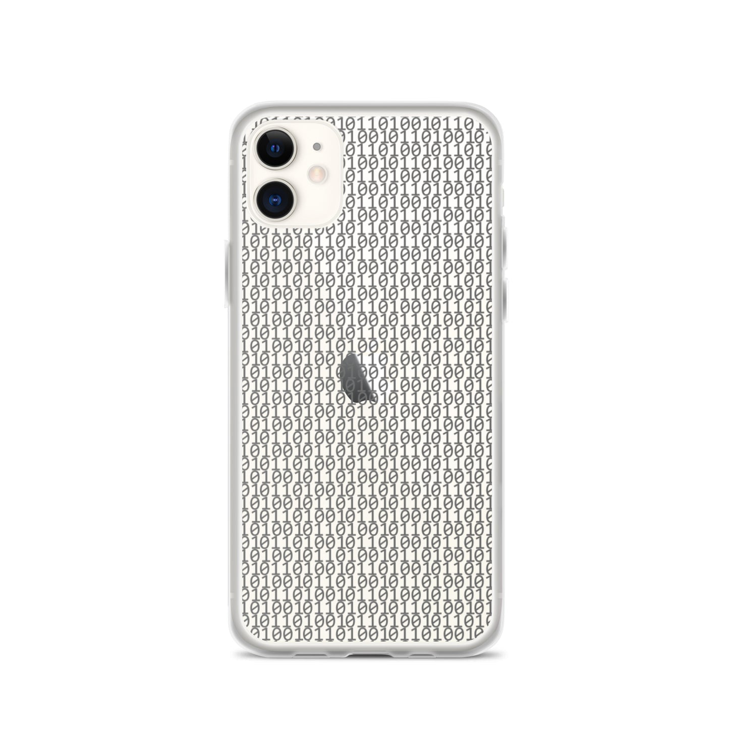 物質をデジタル出力すると。(カラー:クリア)2進数iPhoneケース
