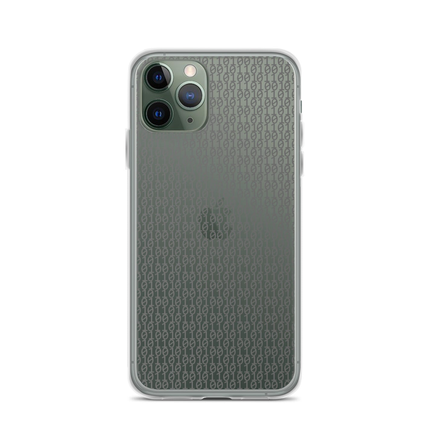物質をデジタル出力すると。(カラー:クリア)2進数iPhoneケース