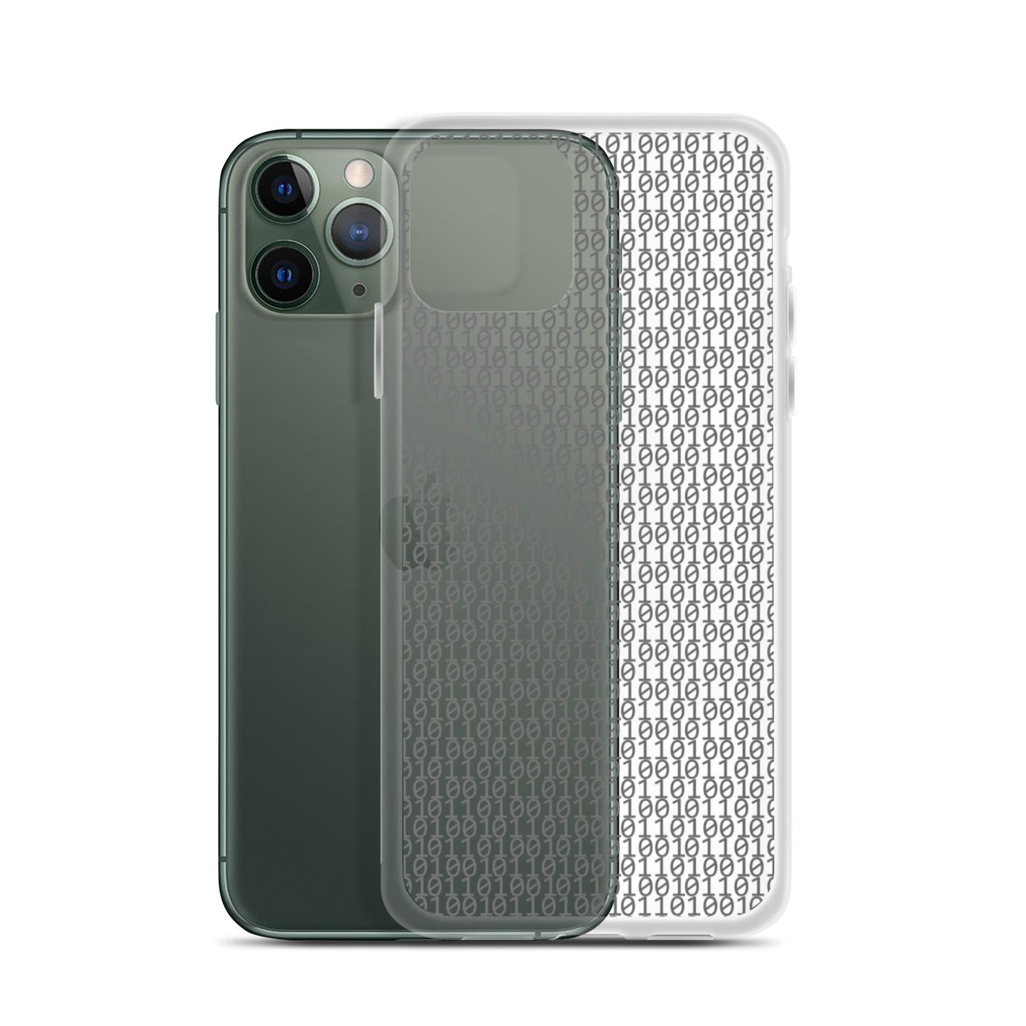 物質をデジタル出力すると。(カラー:クリア)2進数iPhoneケース