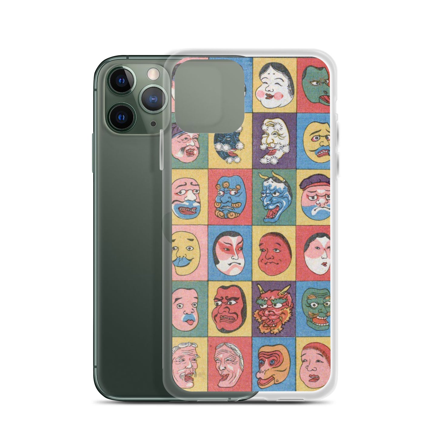 大正レトロ お面 iPhoneケース