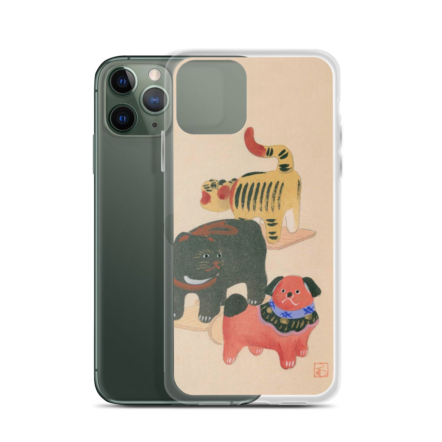 大正レトロ おもちゃ柄 iPhoneケース