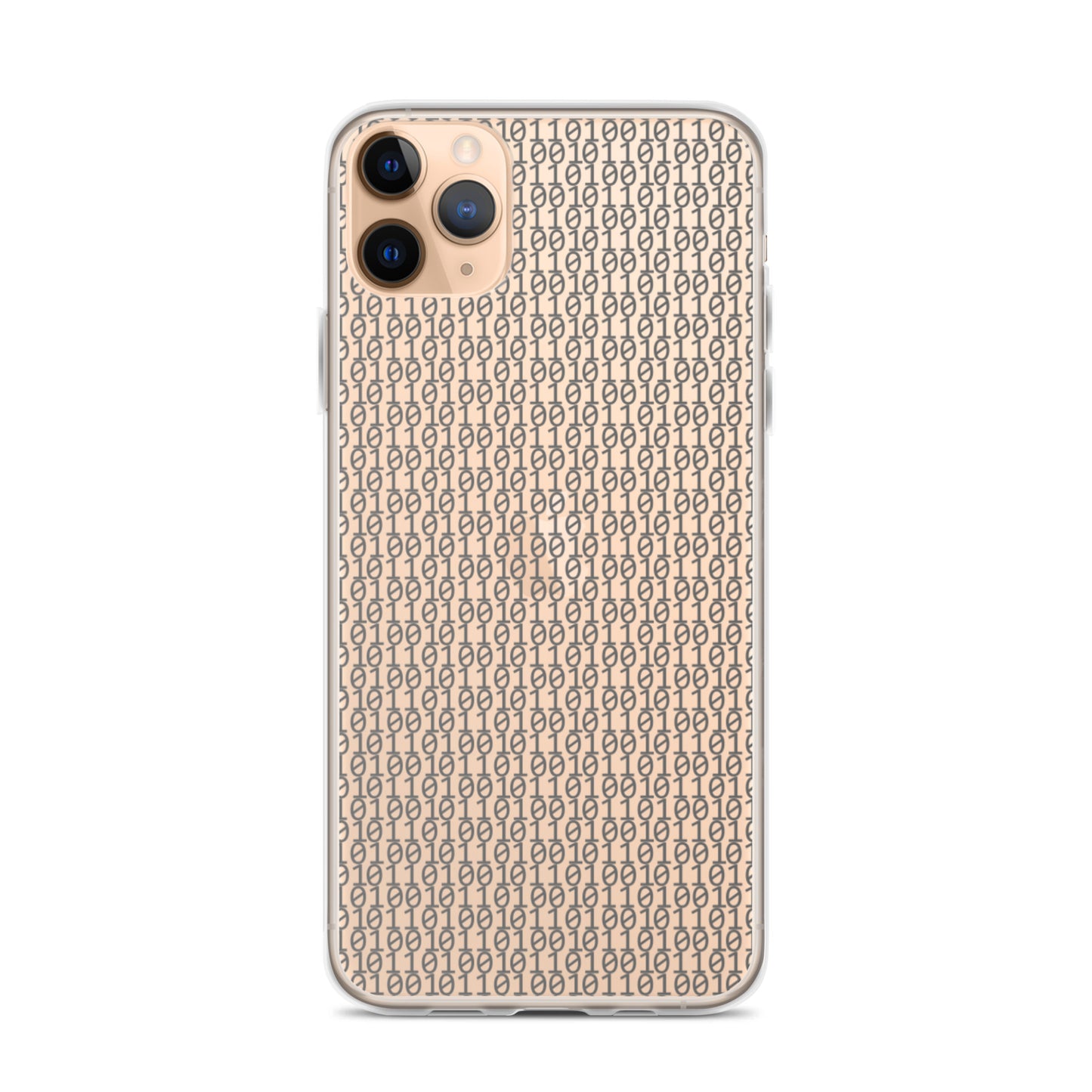 物質をデジタル出力すると。(カラー:クリア)2進数iPhoneケース