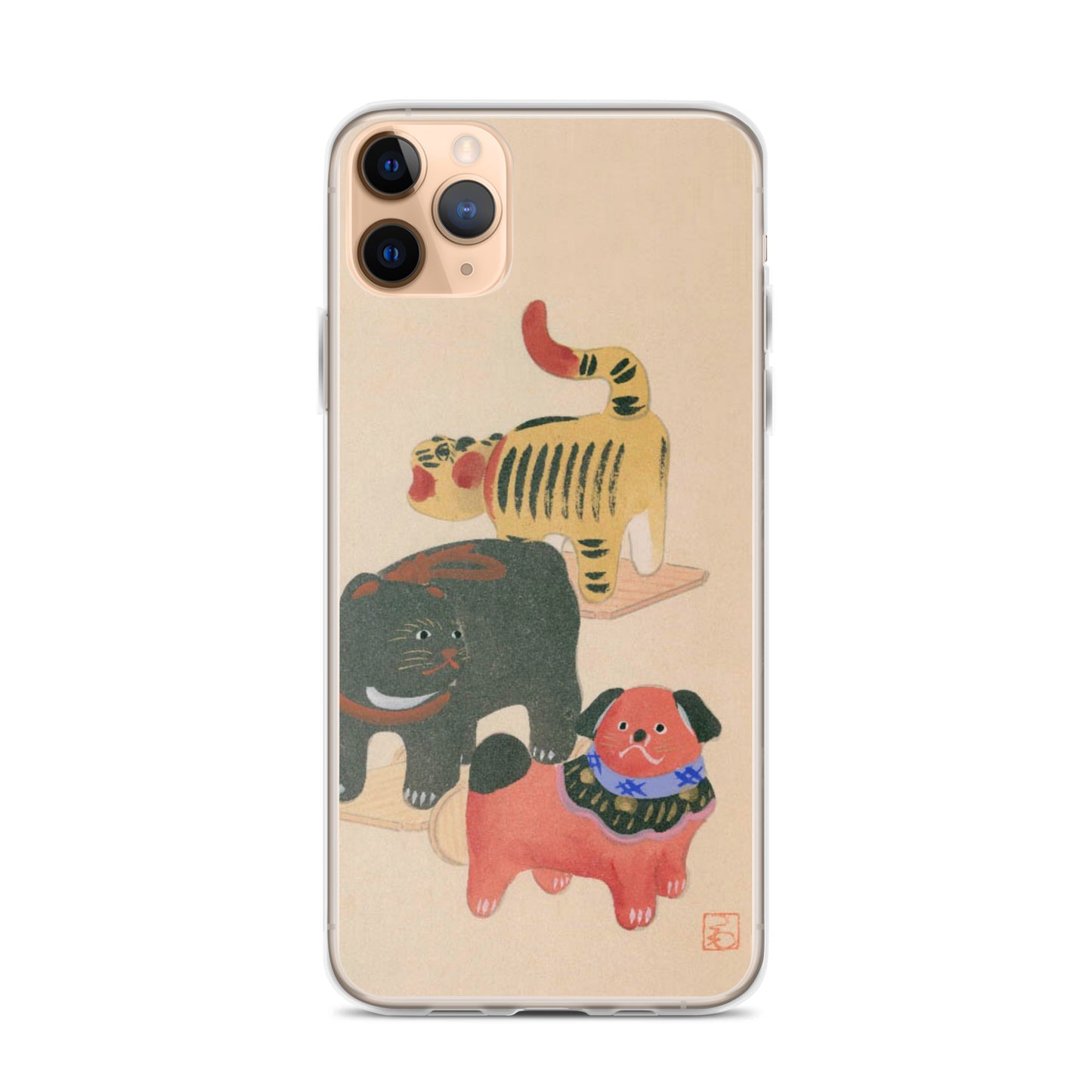 大正レトロ おもちゃ柄 iPhoneケース