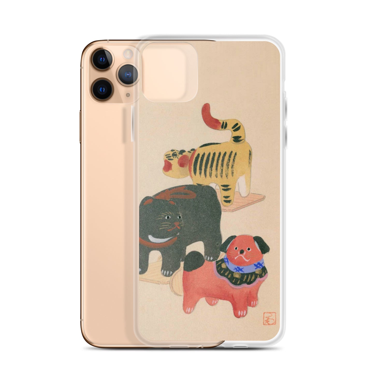 大正レトロ おもちゃ柄 iPhoneケース