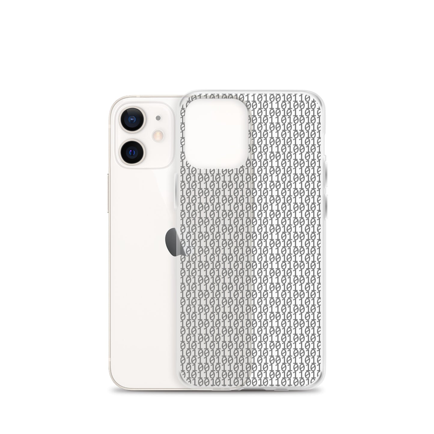 物質をデジタル出力すると。(カラー:クリア)2進数iPhoneケース