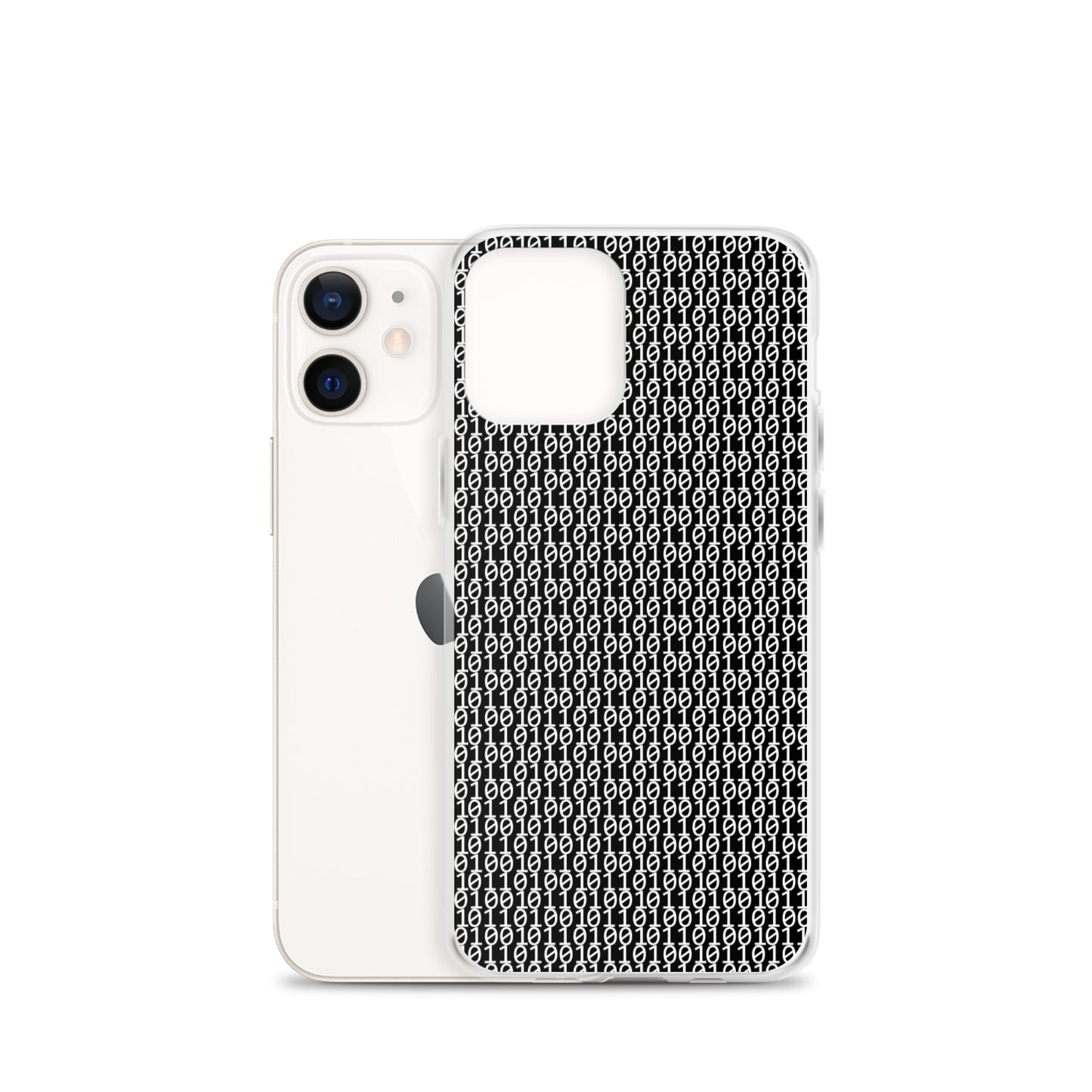 物質をデジタル出力すると。(カラー:ブラック)2進数iPhoneケース