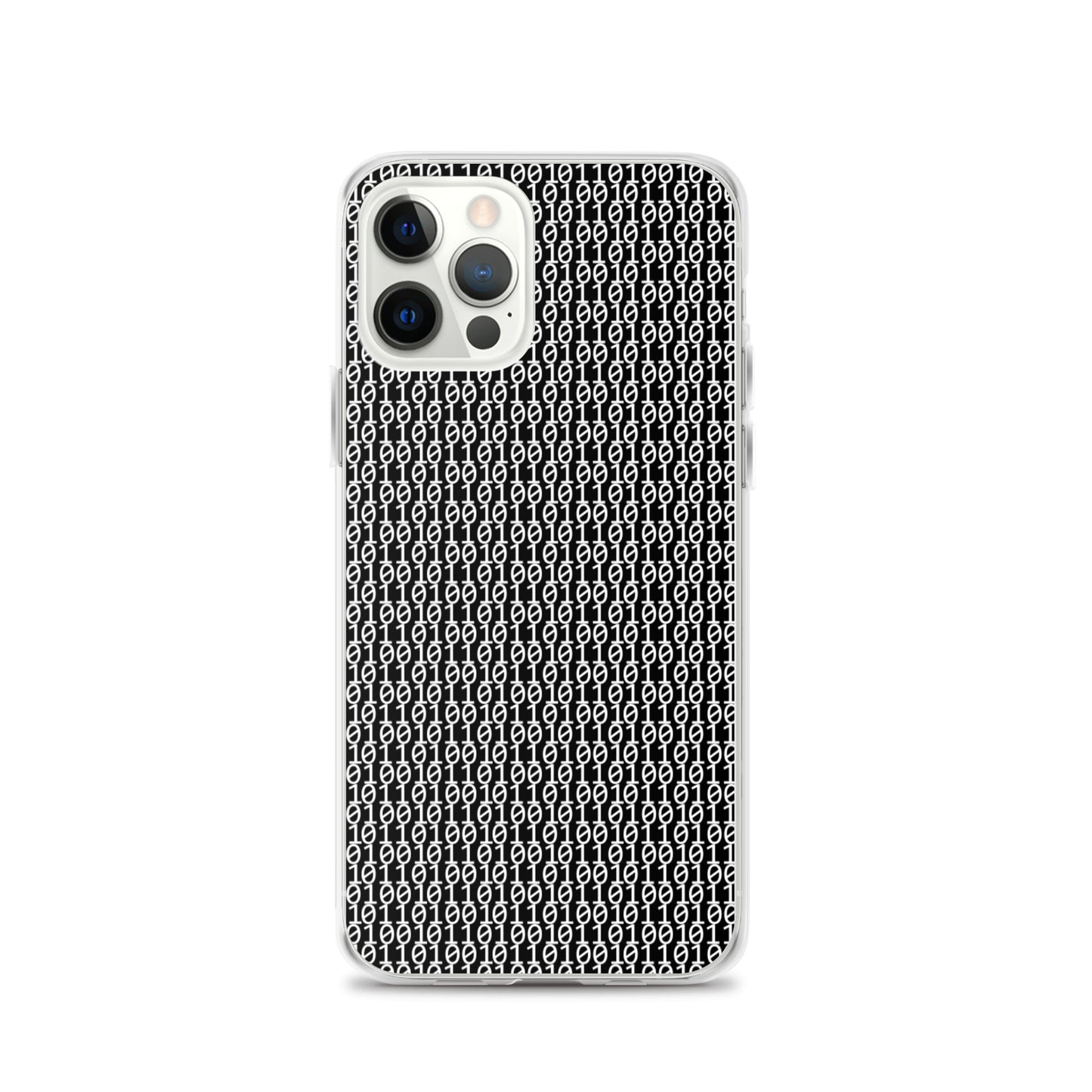 物質をデジタル出力すると。(カラー:ブラック)2進数iPhoneケース