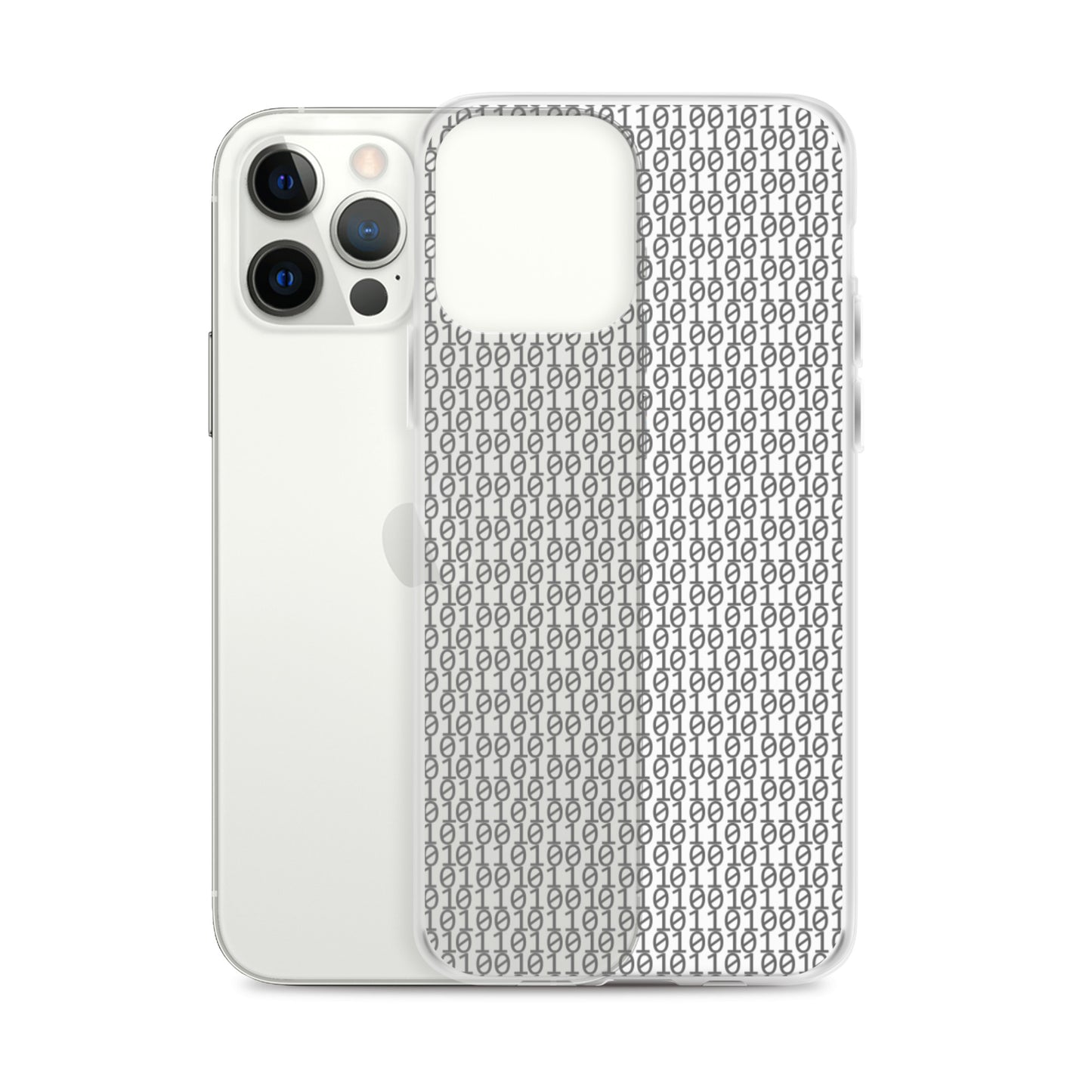 物質をデジタル出力すると。(カラー:クリア)2進数iPhoneケース