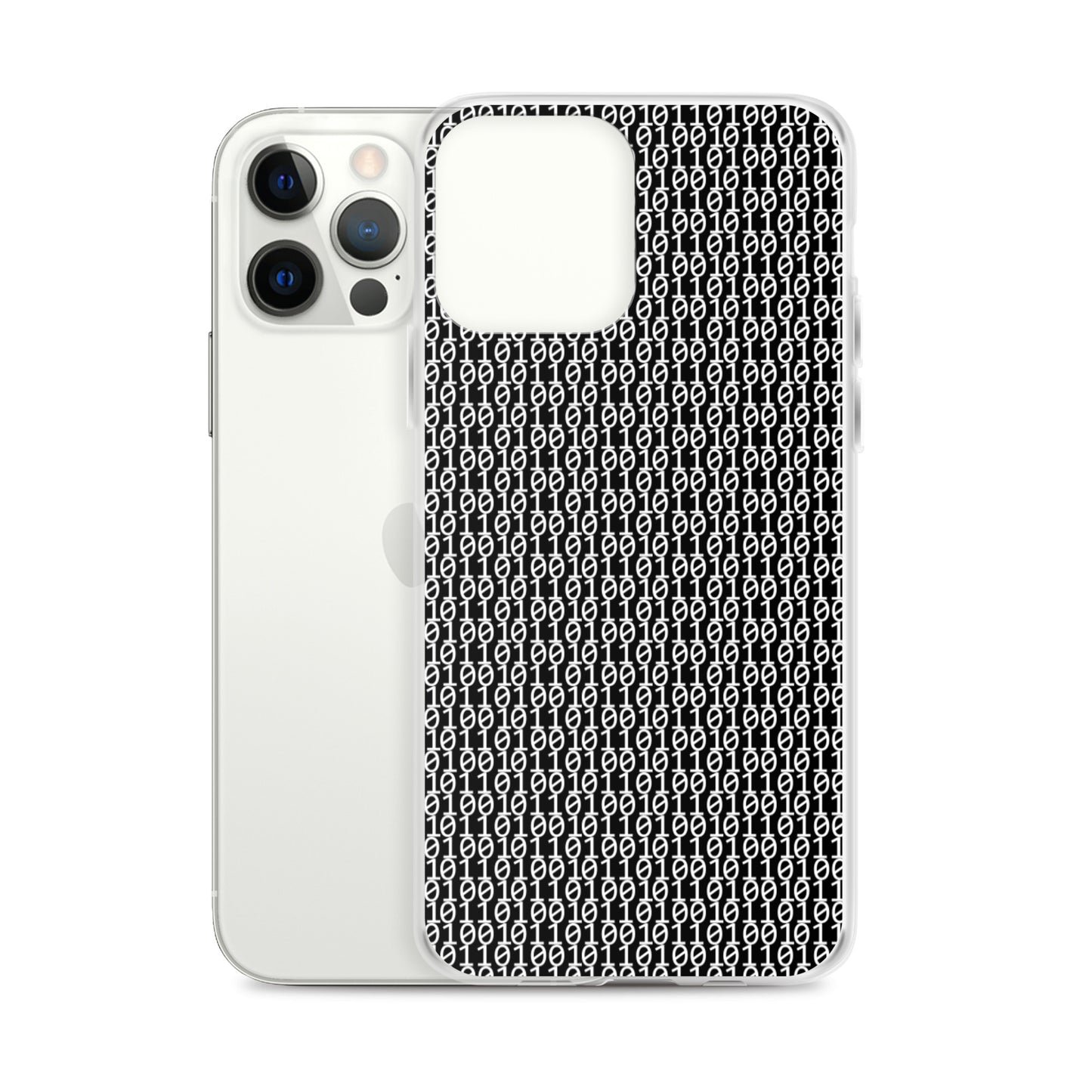 物質をデジタル出力すると。(カラー:ブラック)2進数iPhoneケース