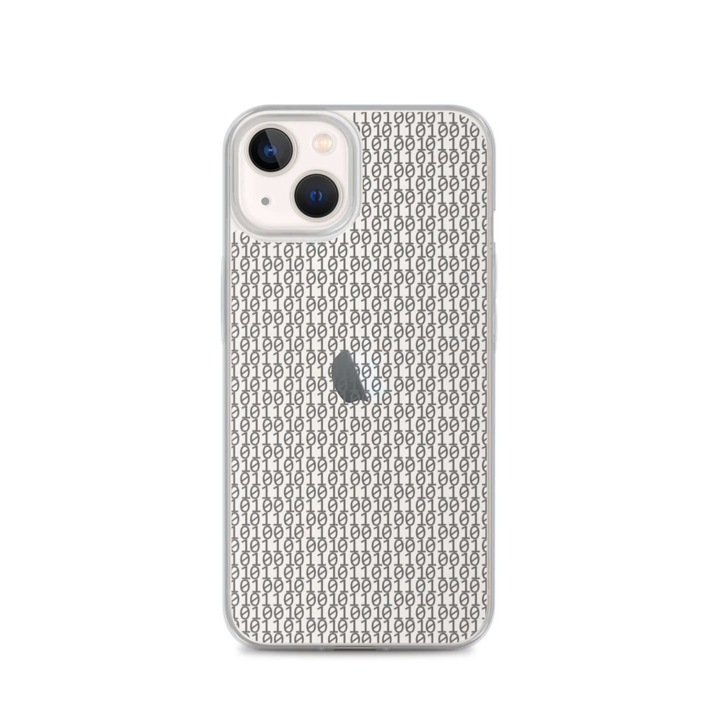 物質をデジタル出力すると。(カラー:クリア)2進数iPhoneケース