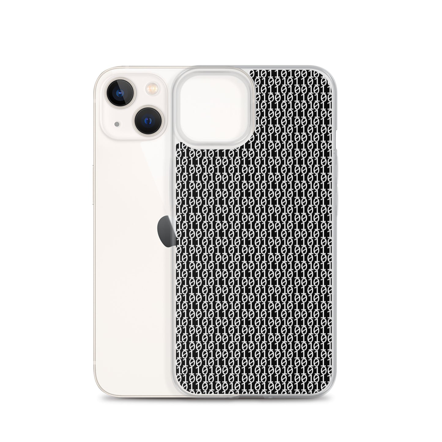 物質をデジタル出力すると。(カラー:ブラック)2進数iPhoneケース