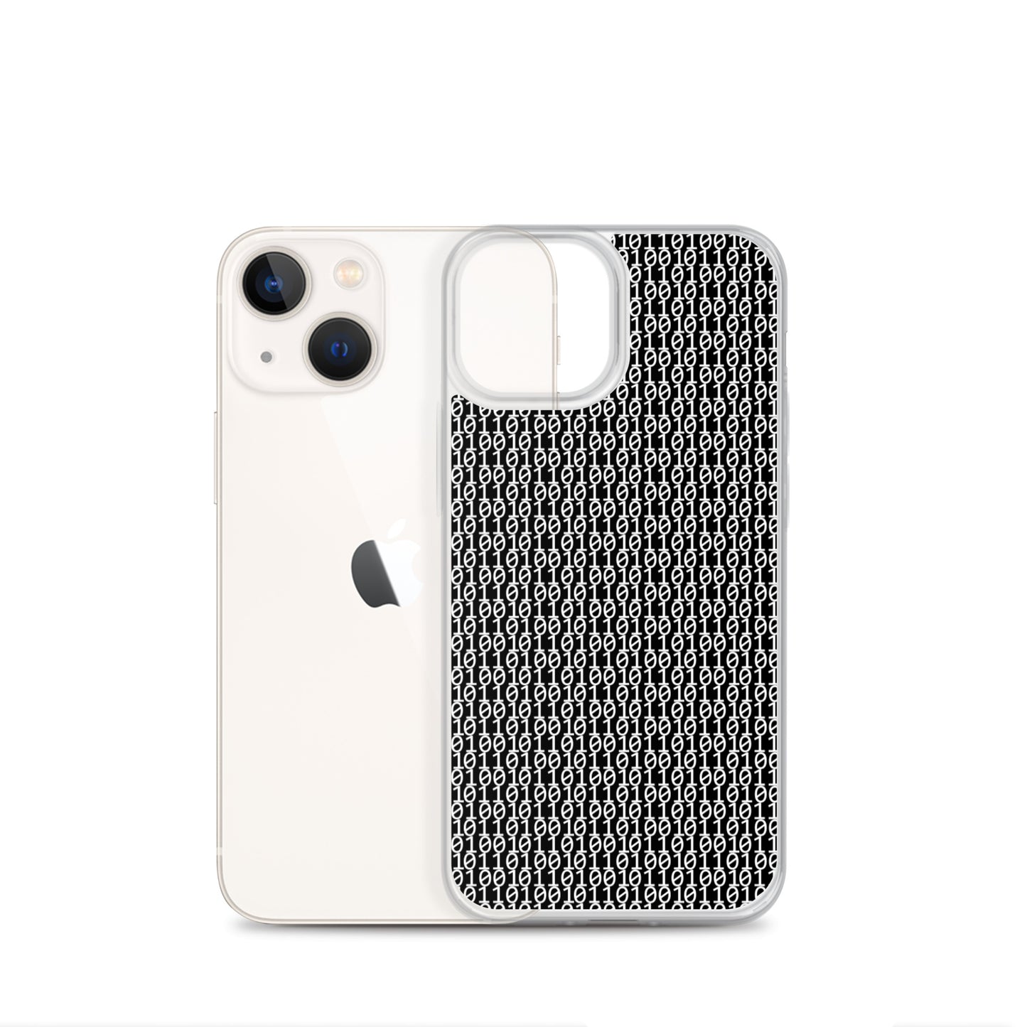 物質をデジタル出力すると。(カラー:ブラック)2進数iPhoneケース
