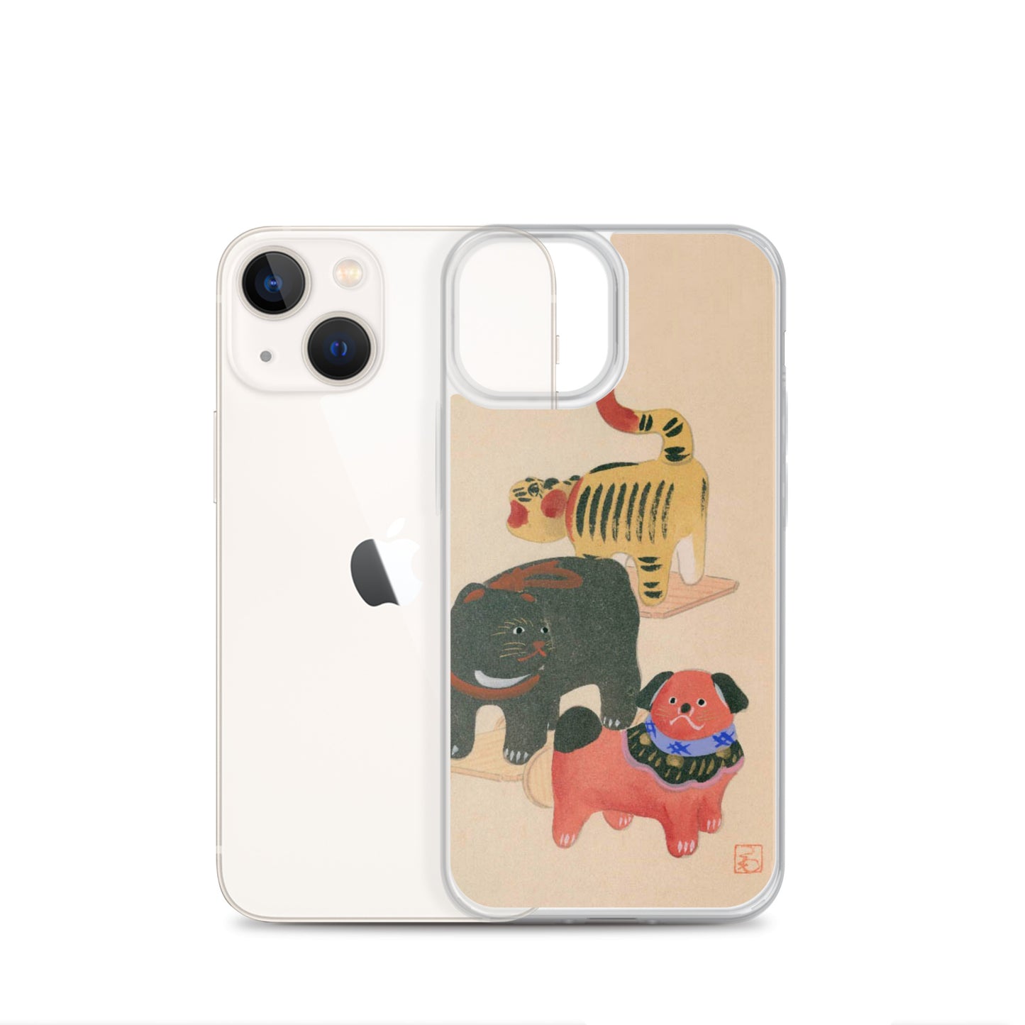 大正レトロ おもちゃ柄 iPhoneケース