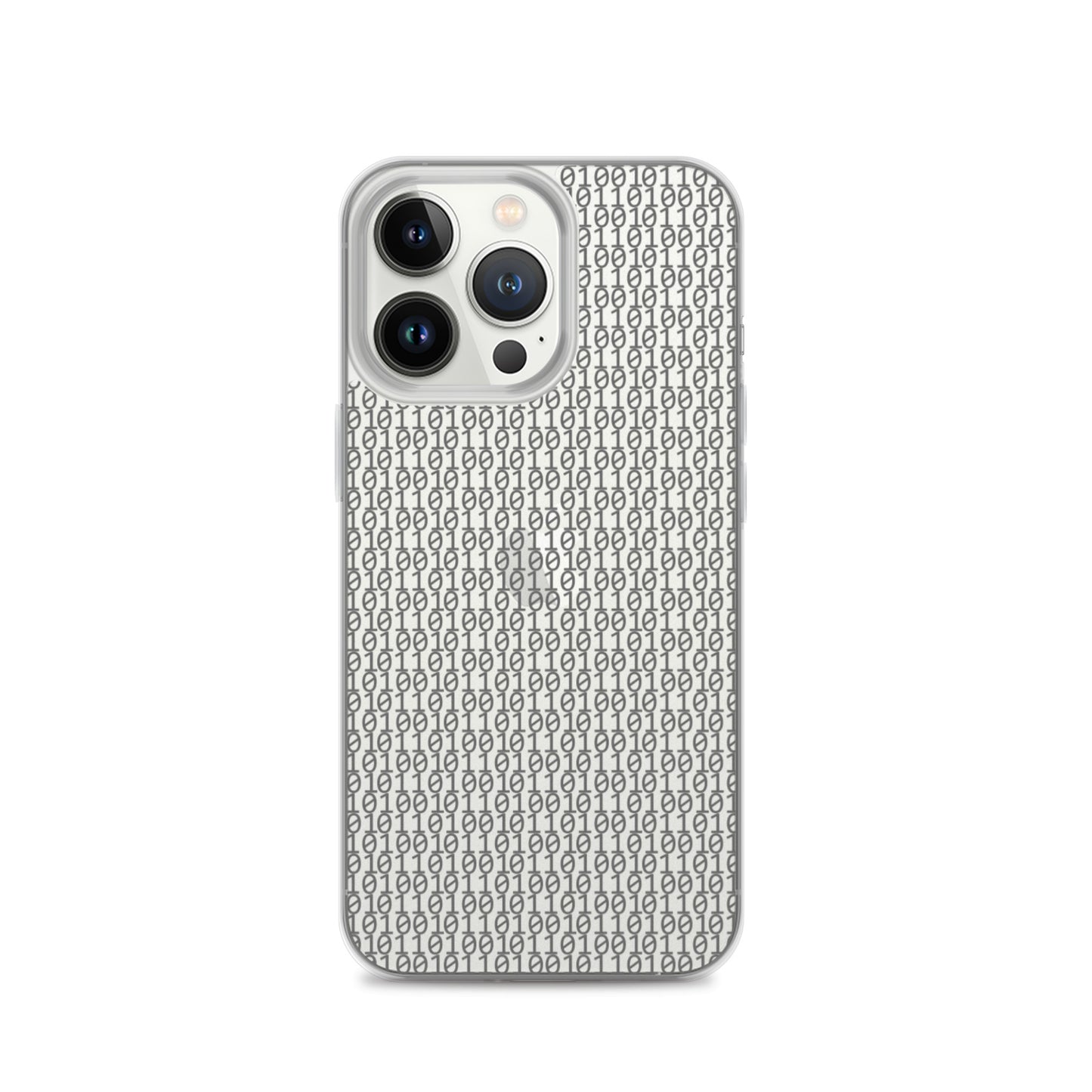 物質をデジタル出力すると。(カラー:クリア)2進数iPhoneケース