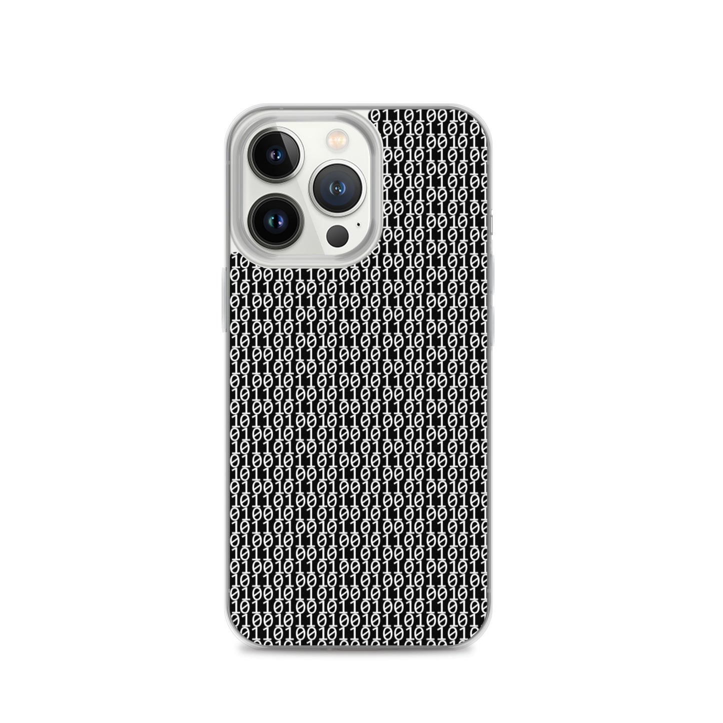 物質をデジタル出力すると。(カラー:ブラック)2進数iPhoneケース