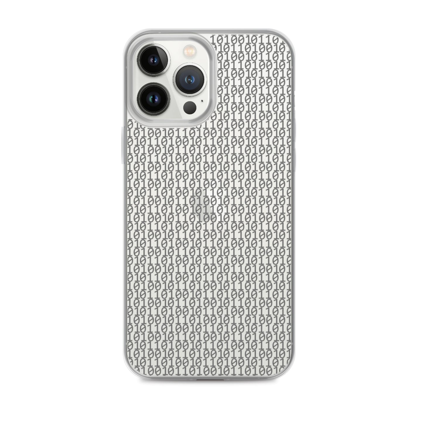 物質をデジタル出力すると。(カラー:クリア)2進数iPhoneケース