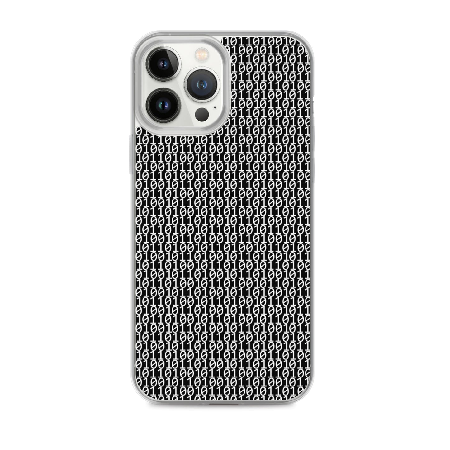 物質をデジタル出力すると。(カラー:ブラック)2進数iPhoneケース