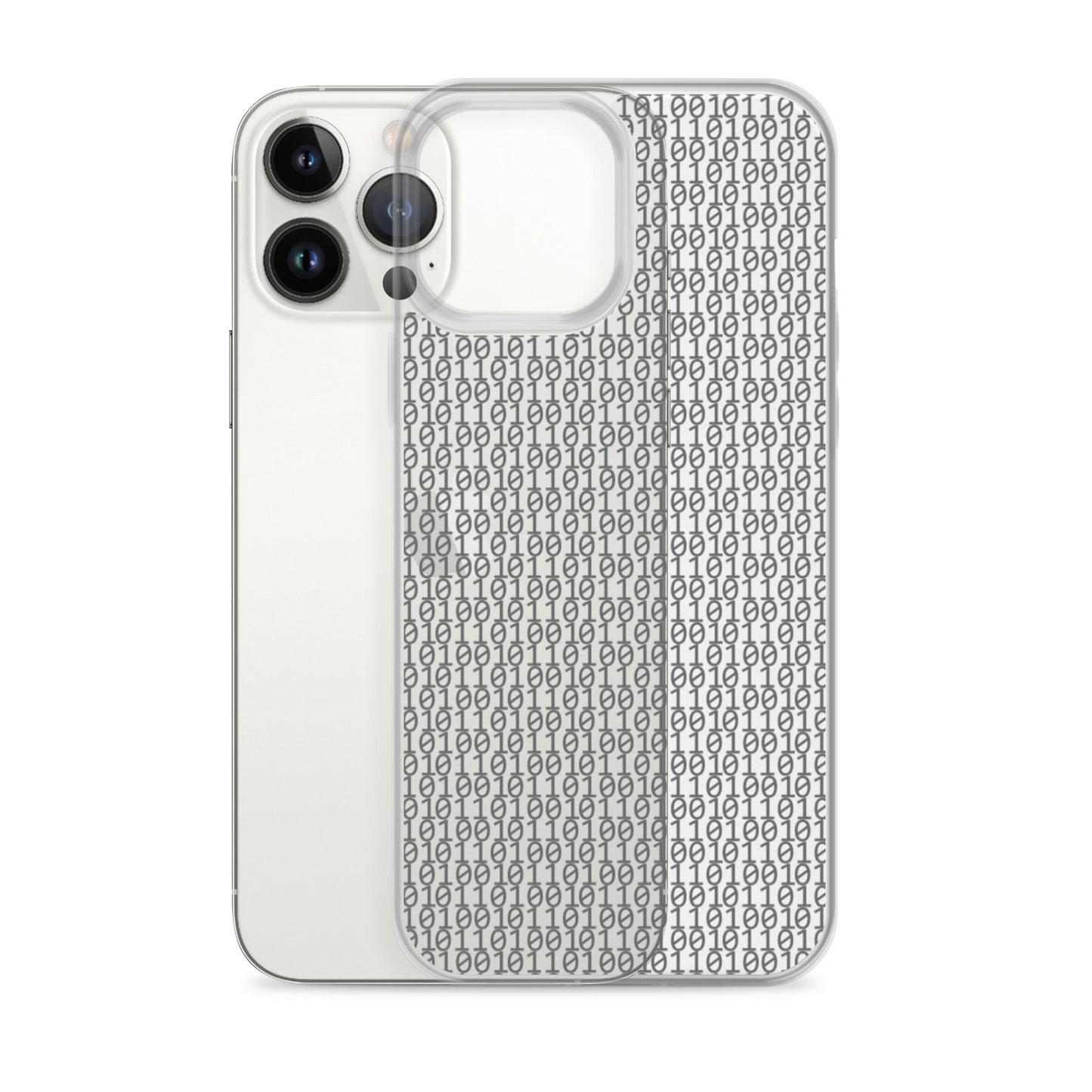 物質をデジタル出力すると。(カラー:クリア)2進数iPhoneケース