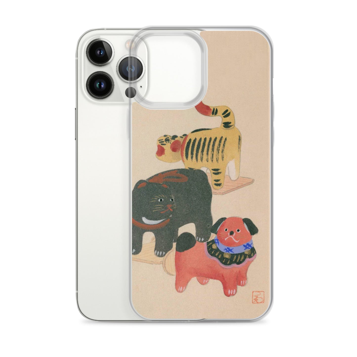 大正レトロ おもちゃ柄 iPhoneケース