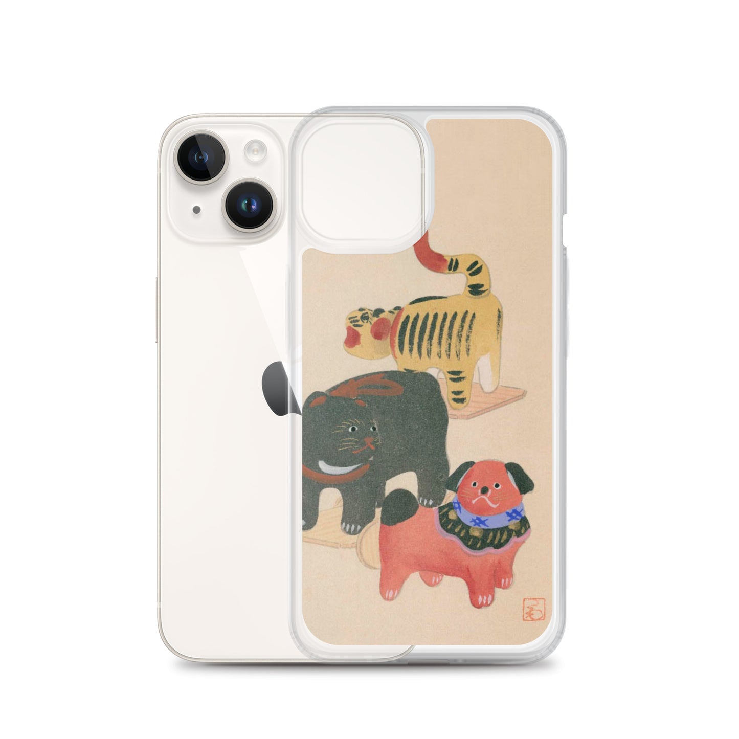 大正レトロ おもちゃ柄 iPhoneケース