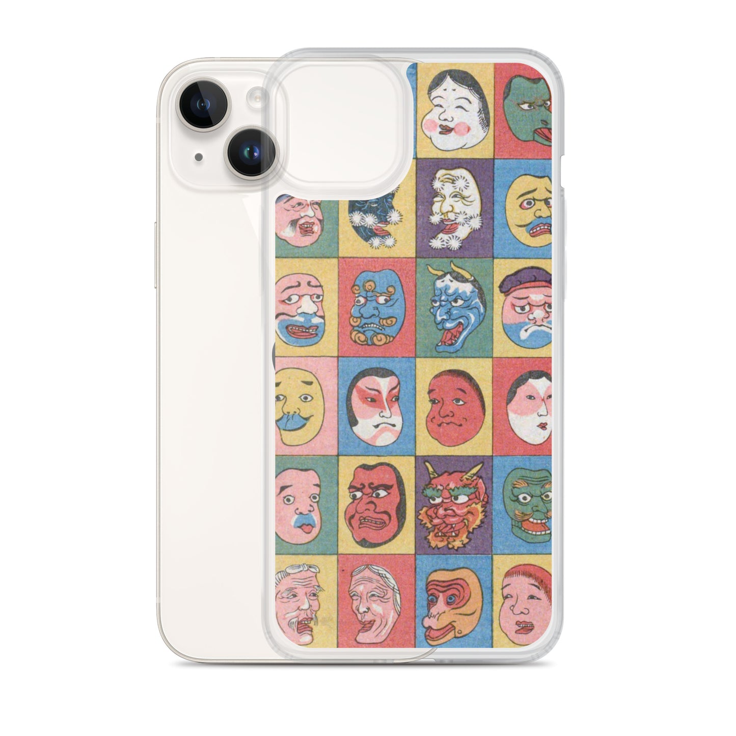 大正レトロ お面 iPhoneケース