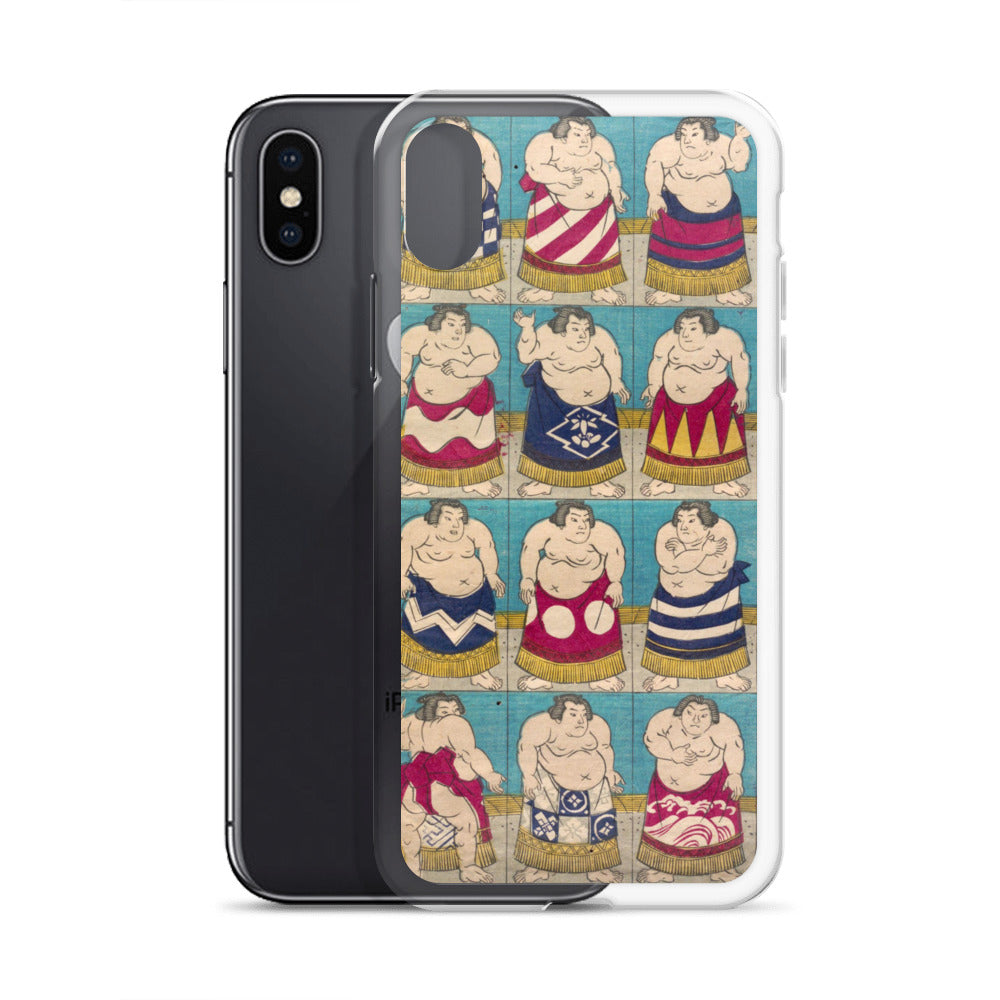 大正レトロ 相撲 iPhoneケース