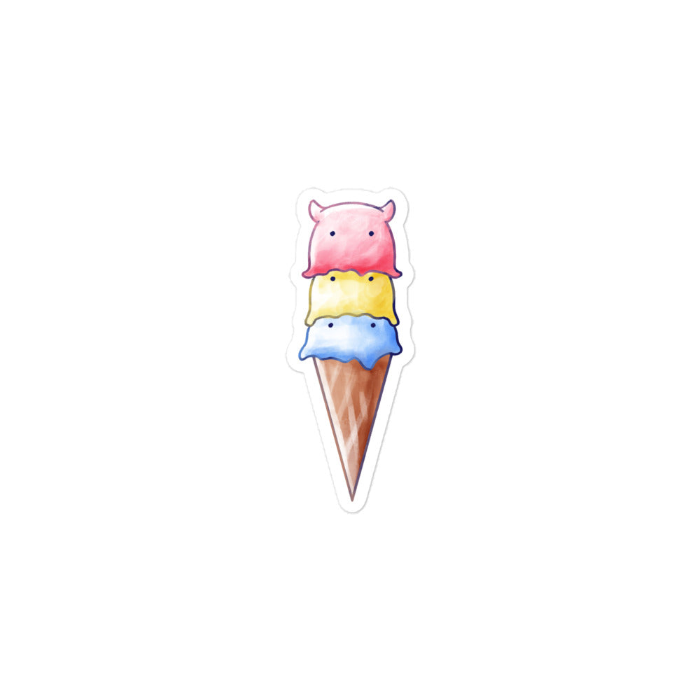めんだこアイスクリーム ステッカー