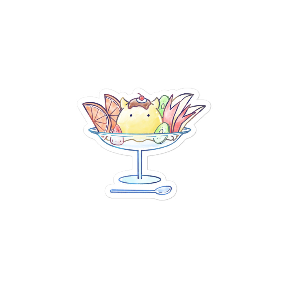 めんだこプリンアラモード ステッカー