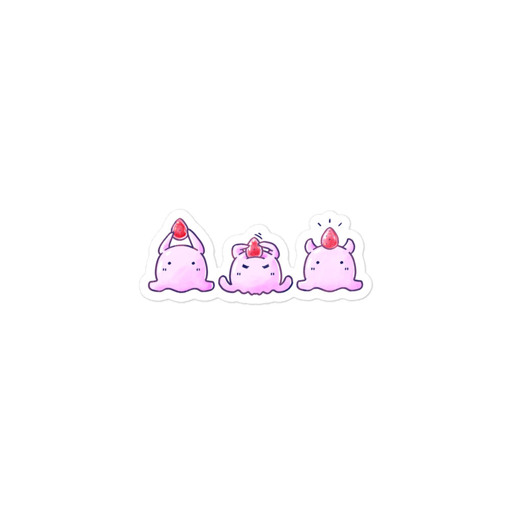 めんだこいちごだいふく ステッカー 3びきセット