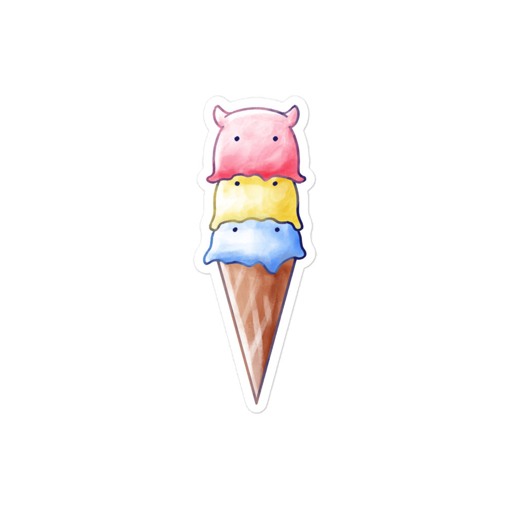 めんだこアイスクリーム ステッカー