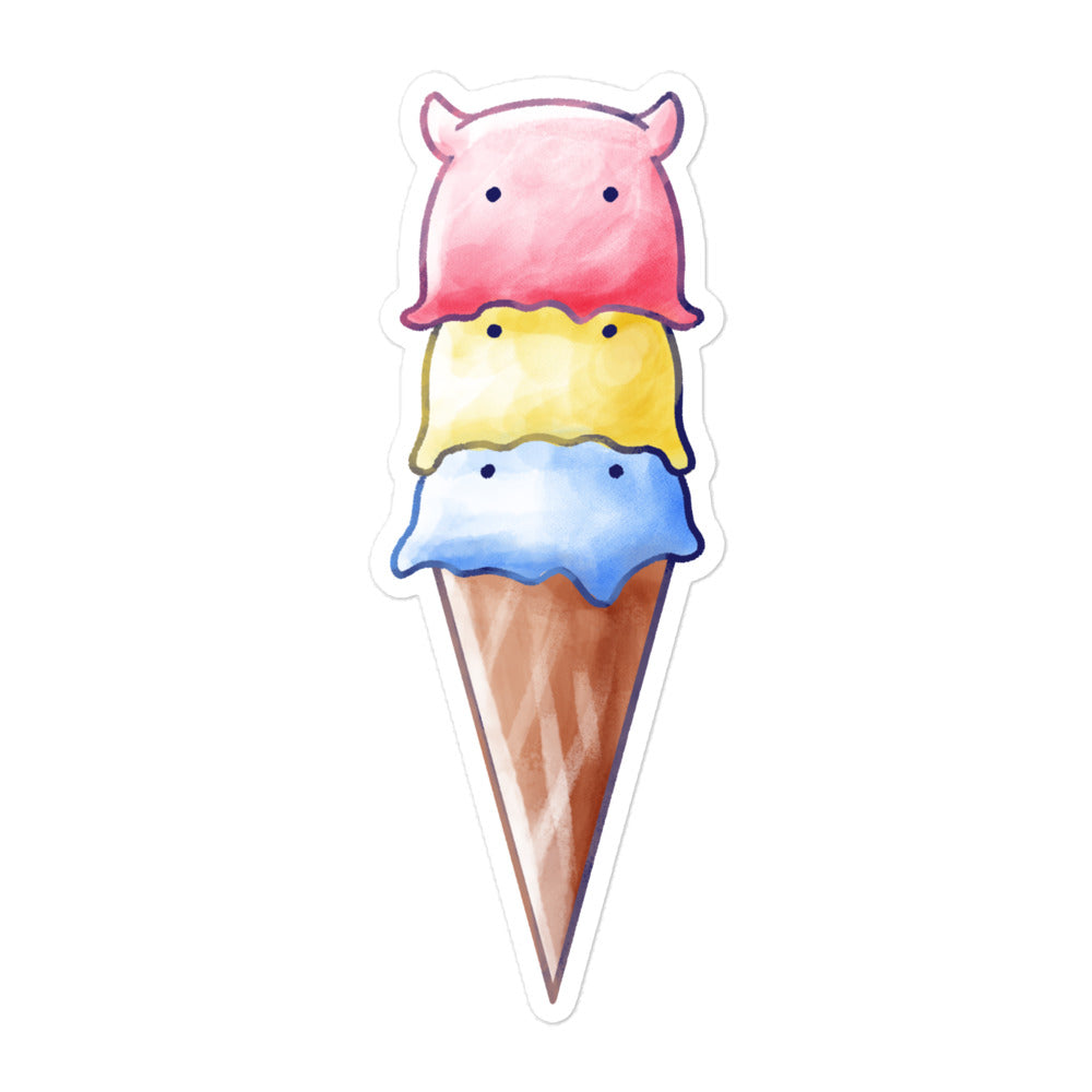 めんだこアイスクリーム ステッカー