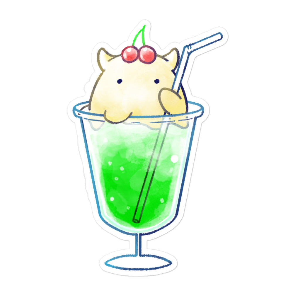 めんだこクリームソーダ ステッカー