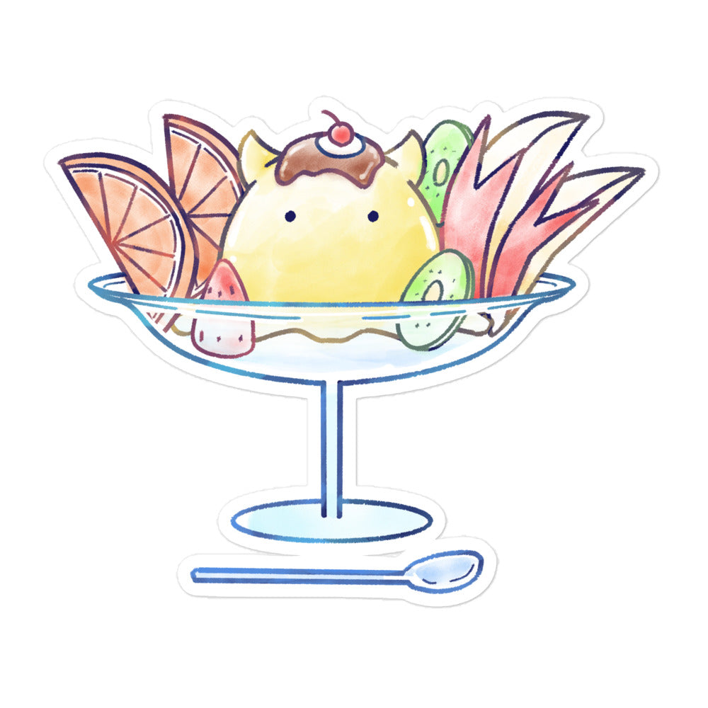 めんだこプリンアラモード ステッカー