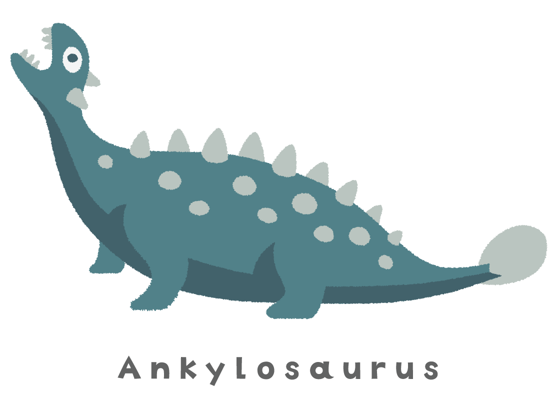 アンキロサウルス柄（恐竜） Tシャツ