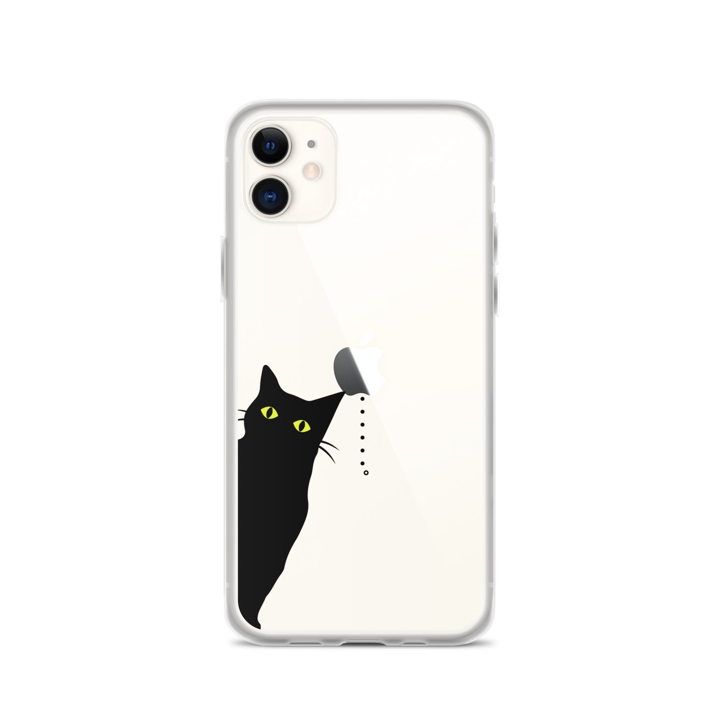 覗き見キャットiPhoneケース（黒猫）