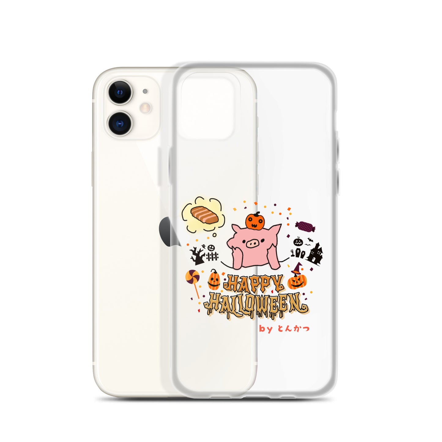 とんかつブタ ハロウィン iPhoneケース