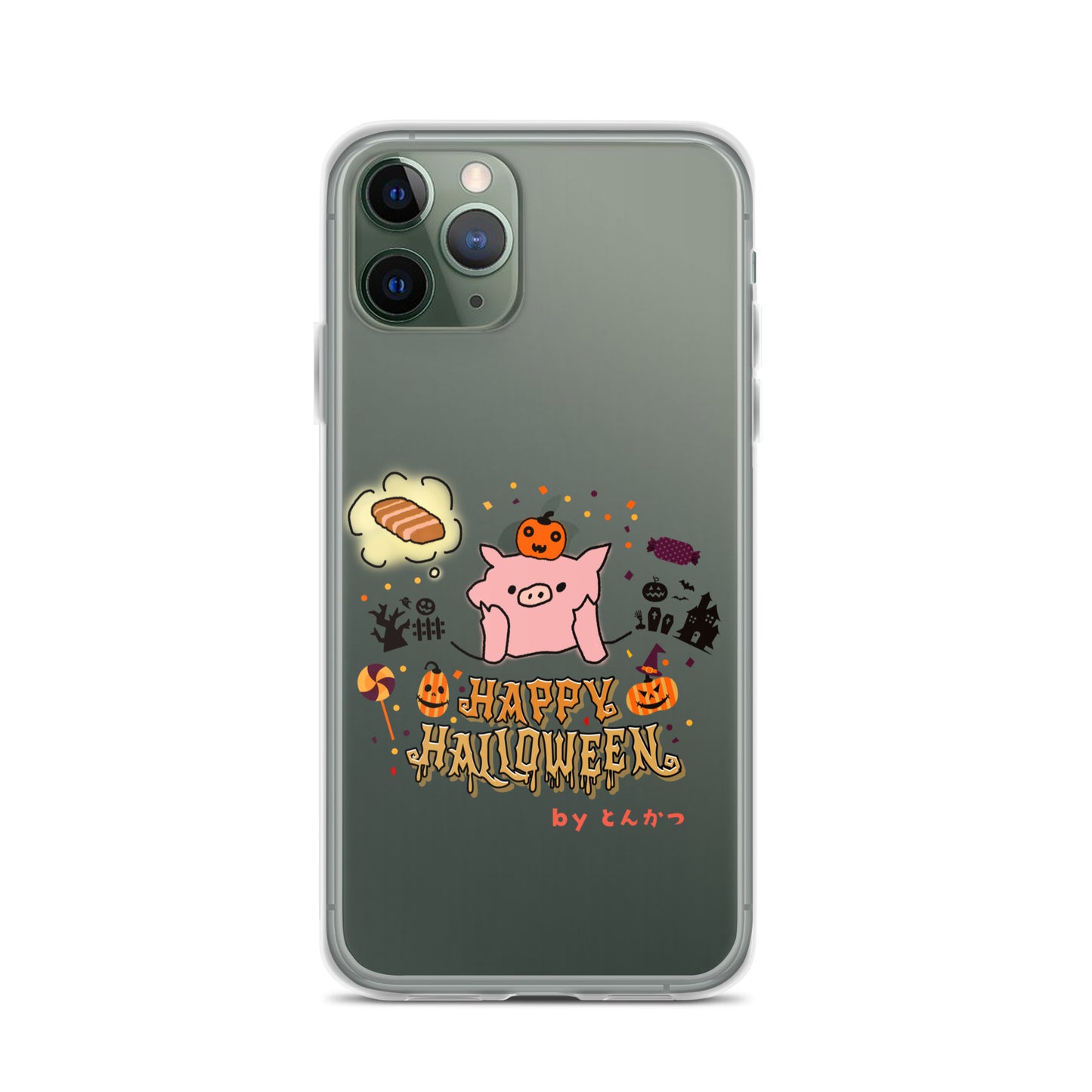 とんかつブタ ハロウィン iPhoneケース