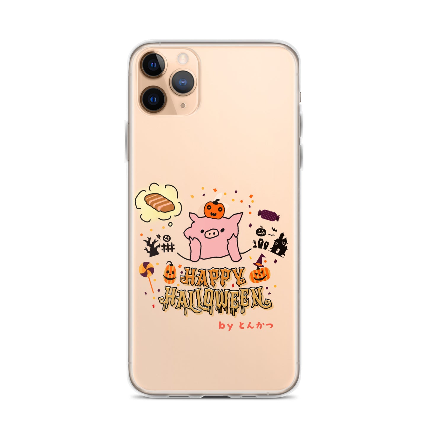 とんかつブタ ハロウィン iPhoneケース